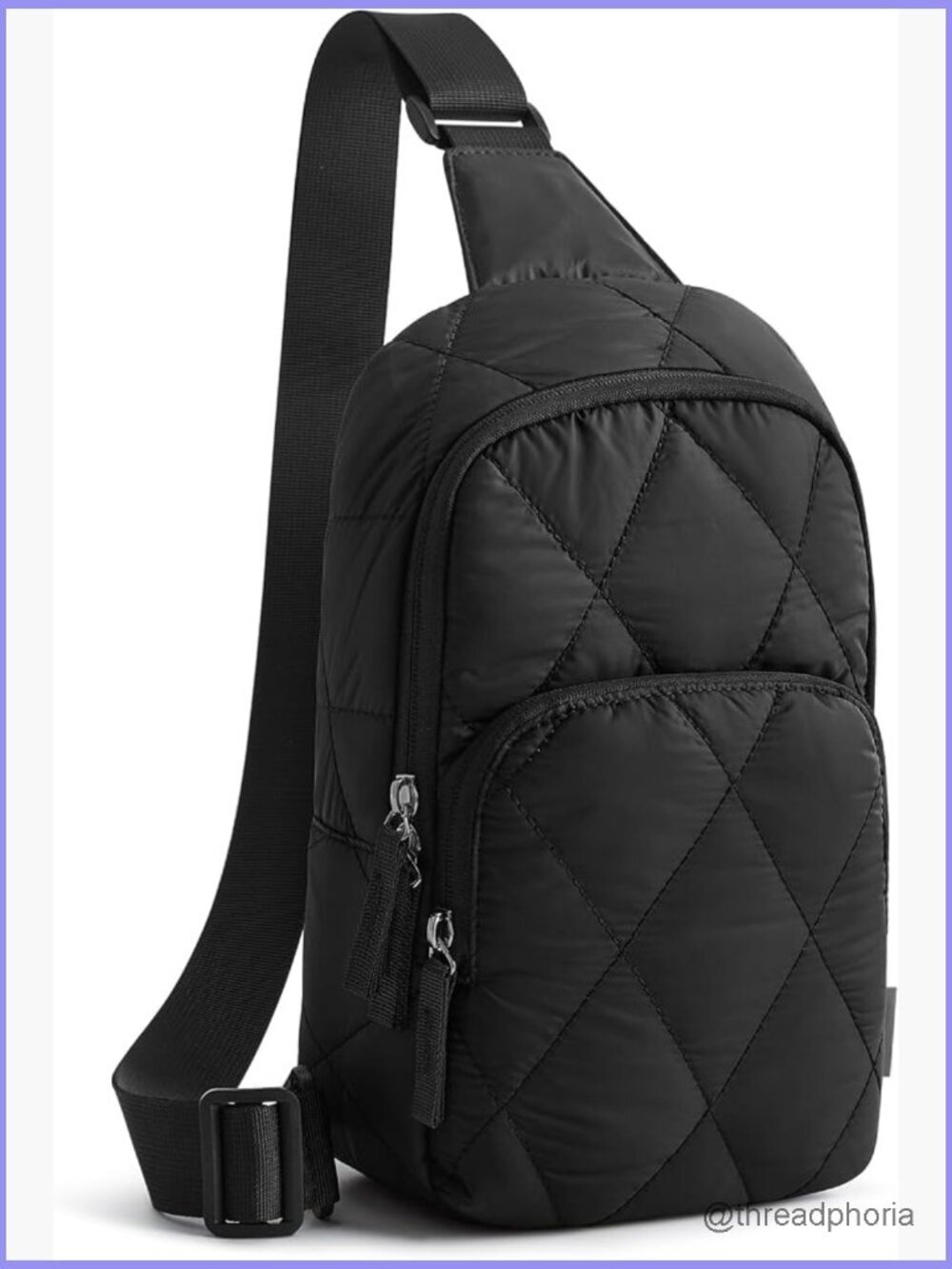 Quilted Puffer Crossbody Sling Bag Lightweight RFID Travel